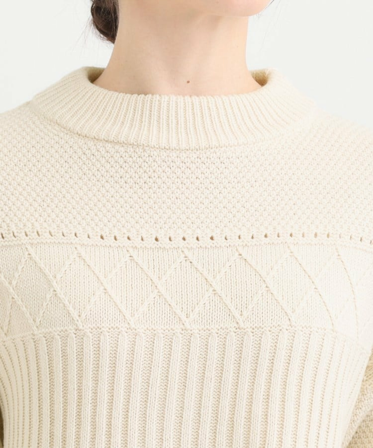 【洗える/毛玉レス】ミックスケーブル柄ニット21