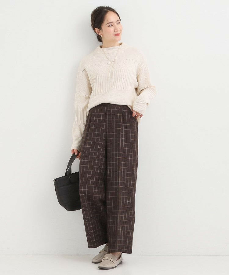 【洗える/毛玉レス】ミックスケーブル柄ニット4