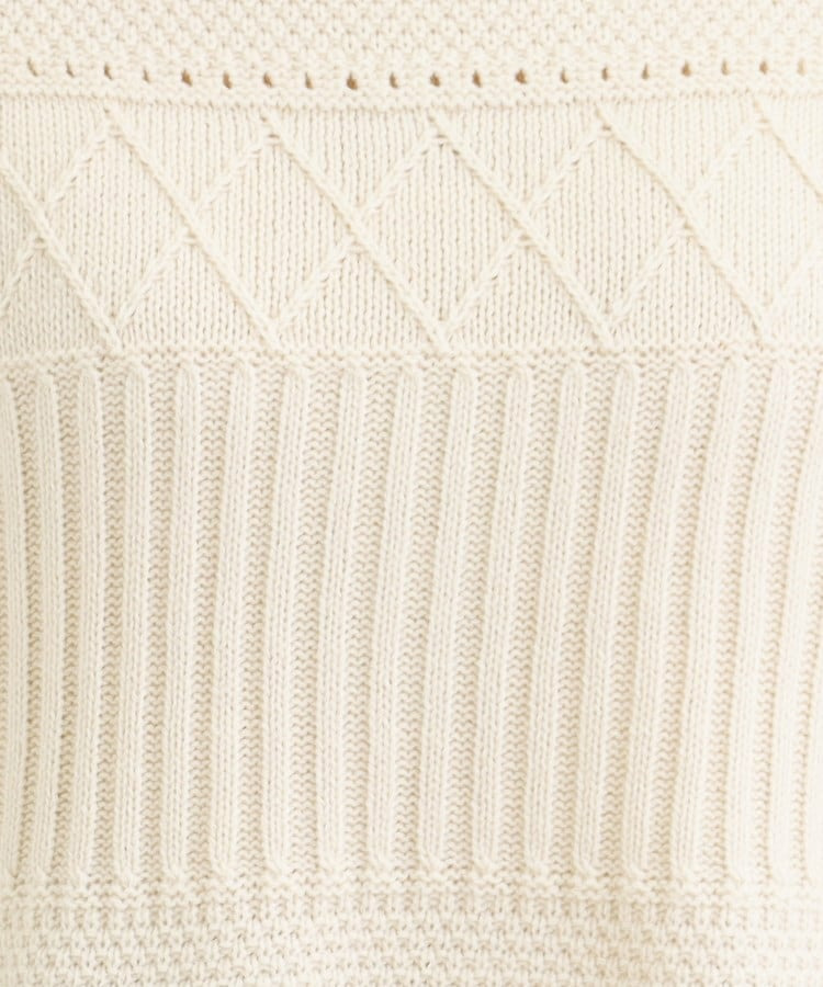 【洗える/毛玉レス】ミックスケーブル柄ニット5