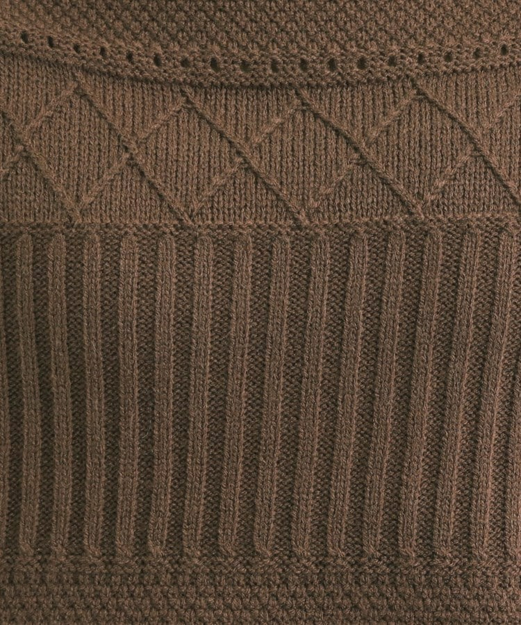 【洗える/毛玉レス】ミックスケーブル柄ニット9