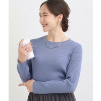 【洗濯機可】ちくちくしにくい やわらかリブクルーネックニット