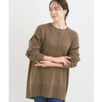 【洗える/毛玉レス】チュニックニットワンピース