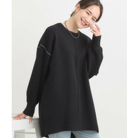 【洗える/毛玉レス】チュニックニットワンピース