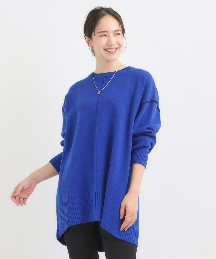 【洗える/毛玉レス】チュニックニットワンピース14