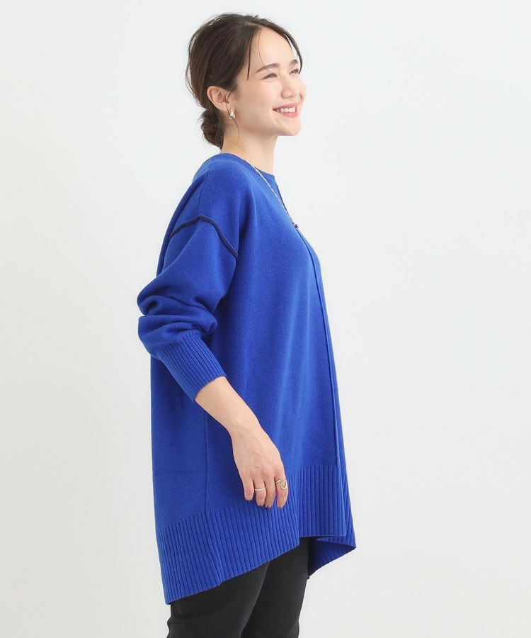 【洗える/毛玉レス】チュニックニットワンピース15