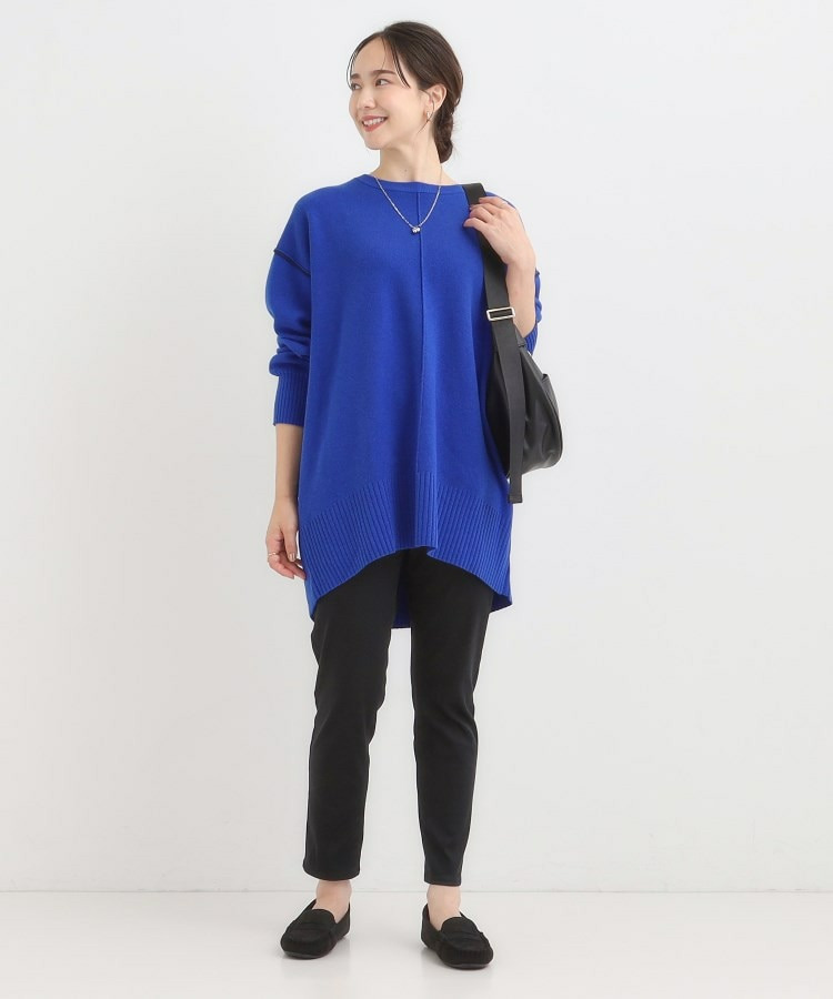 【洗える/毛玉レス】チュニックニットワンピース16