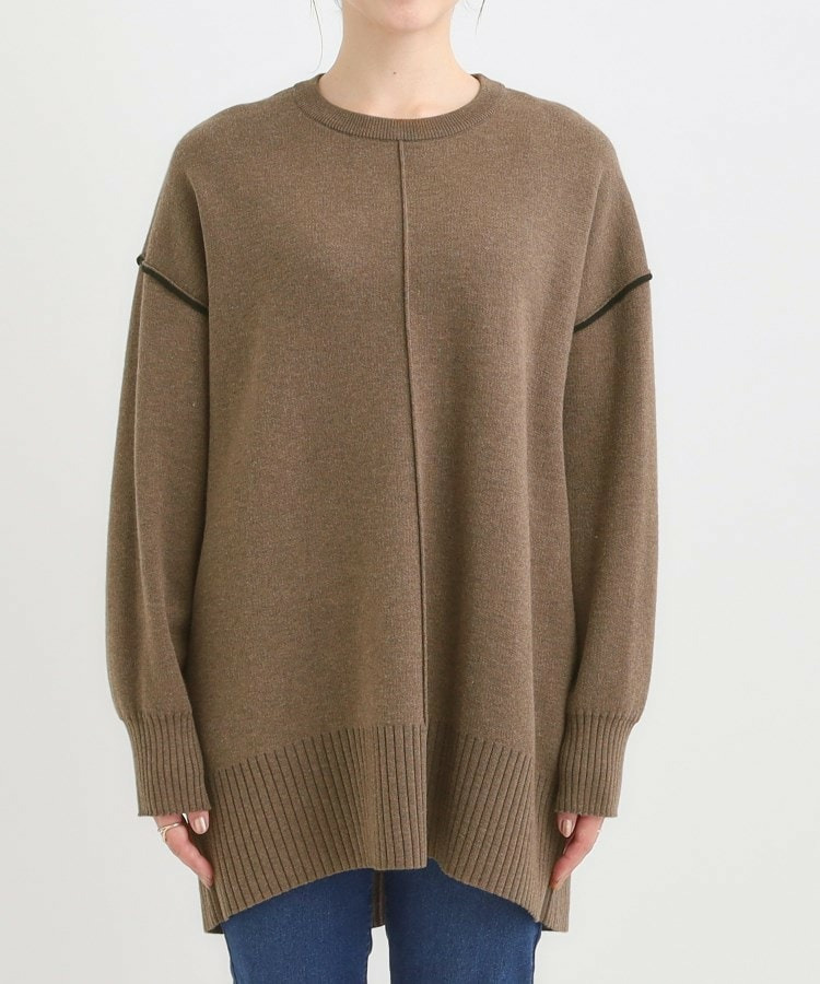 【洗える/毛玉レス】チュニックニットワンピース18