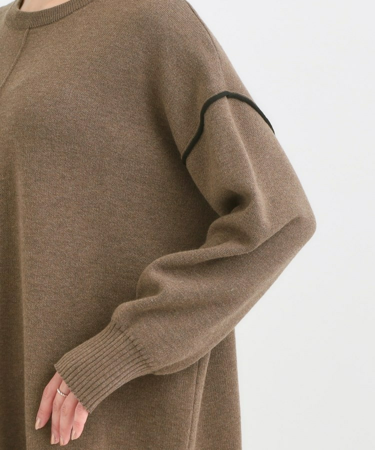 【洗える/毛玉レス】チュニックニットワンピース22