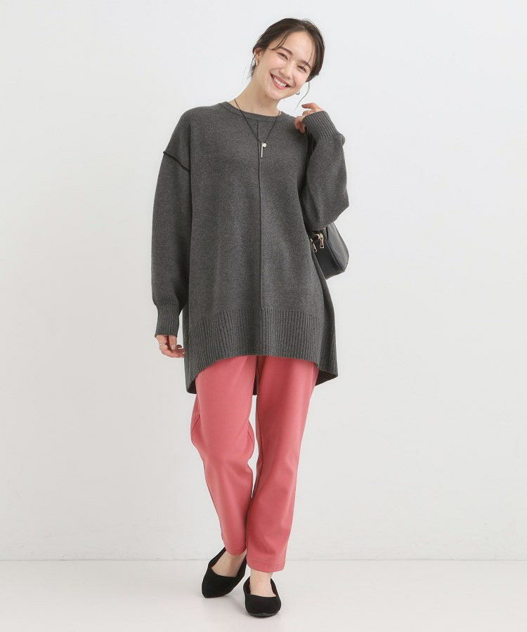 【洗える/毛玉レス】チュニックニットワンピース4