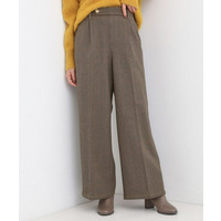 【着丈選べる】ウールフィール裏起毛ワイドパンツ