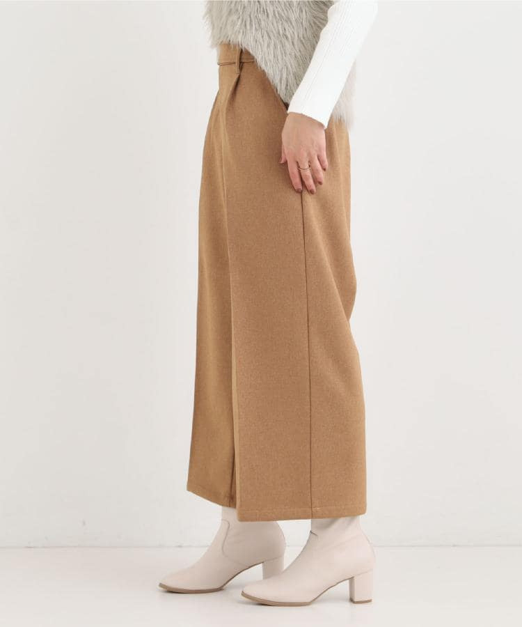 【着丈選べる】ウールフィール裏起毛ワイドパンツ13