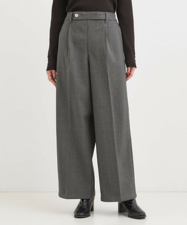 【着丈選べる】ウールフィール裏起毛ワイドパンツ16