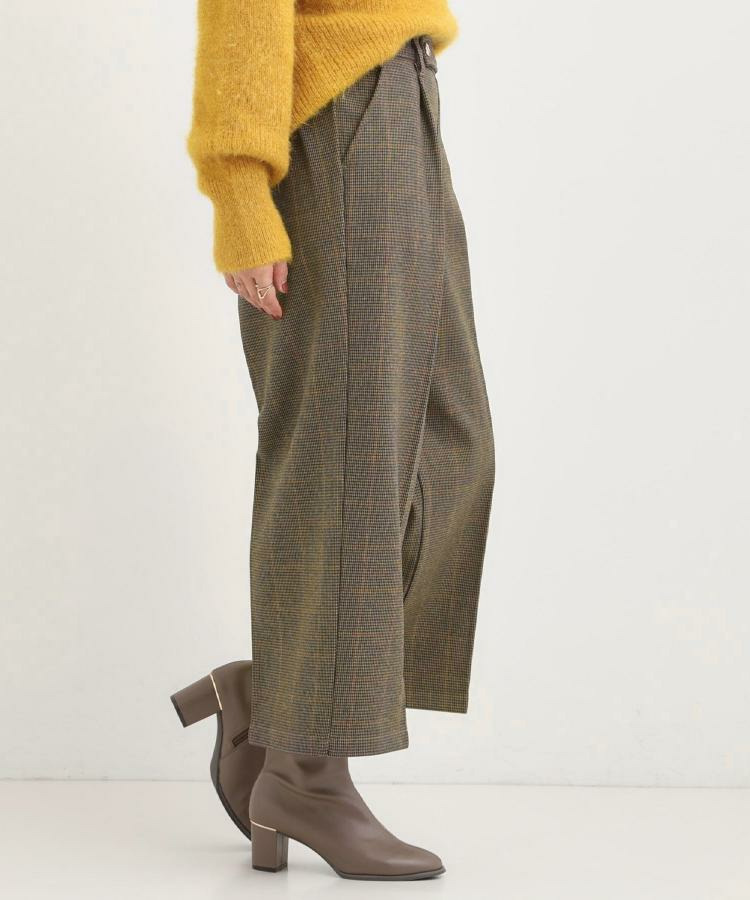 【着丈選べる】ウールフィール裏起毛ワイドパンツ27