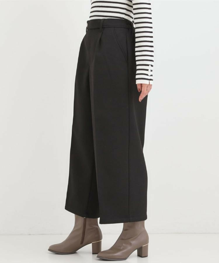 【着丈選べる】ウールフィール裏起毛ワイドパンツ6