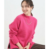 ラメブークレハイネックニット