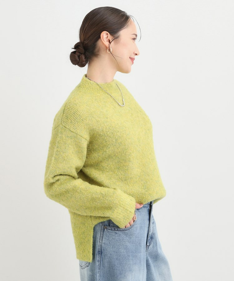 ラメブークレハイネックニット11