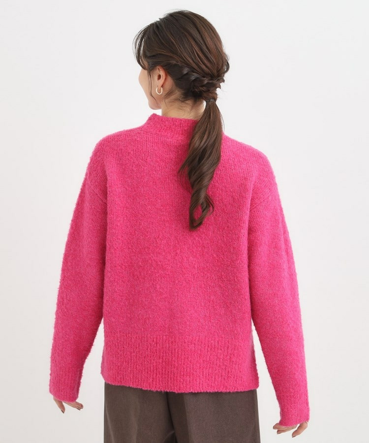 ラメブークレハイネックニット15