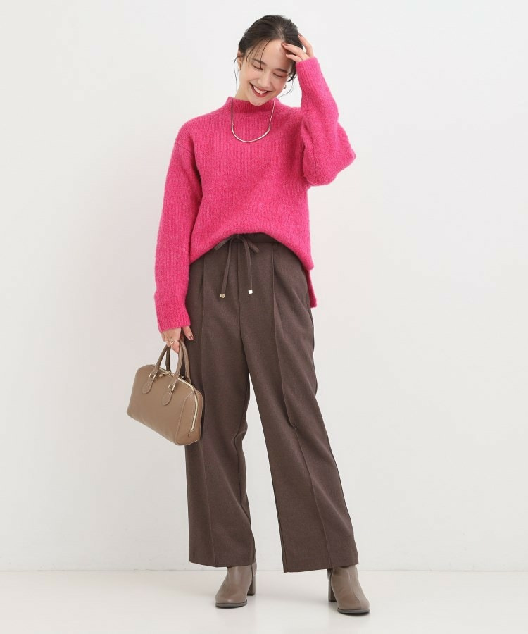 ラメブークレハイネックニット16