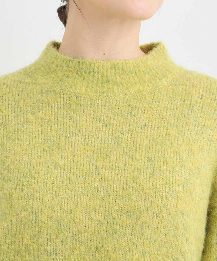 ラメブークレハイネックニット21