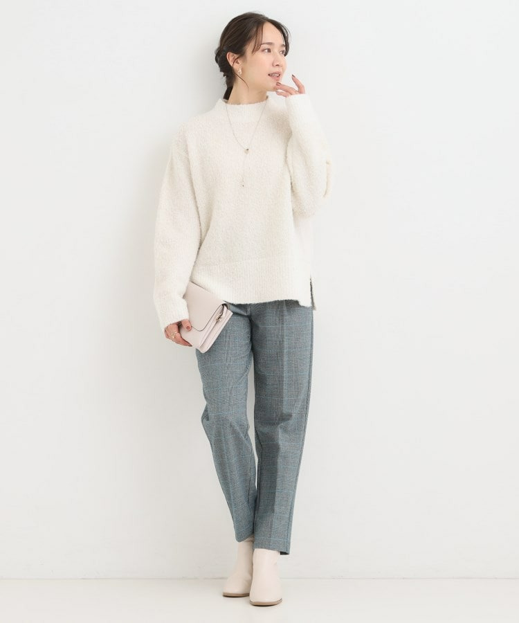 ラメブークレハイネックニット4
