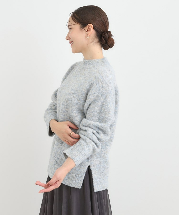 ラメブークレハイネックニット7
