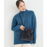 フェイクファー巾着ショルダーバッグ