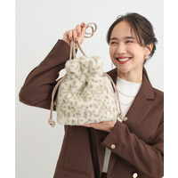フェイクファー巾着ショルダーバッグ