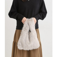 ラメ入りファートートバッグ