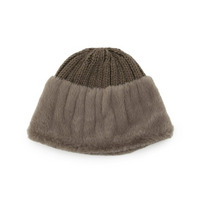 ニット×フェイクファーワッチ