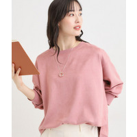 【S-LL】なめらかタッチが癖になる スエード調トップス