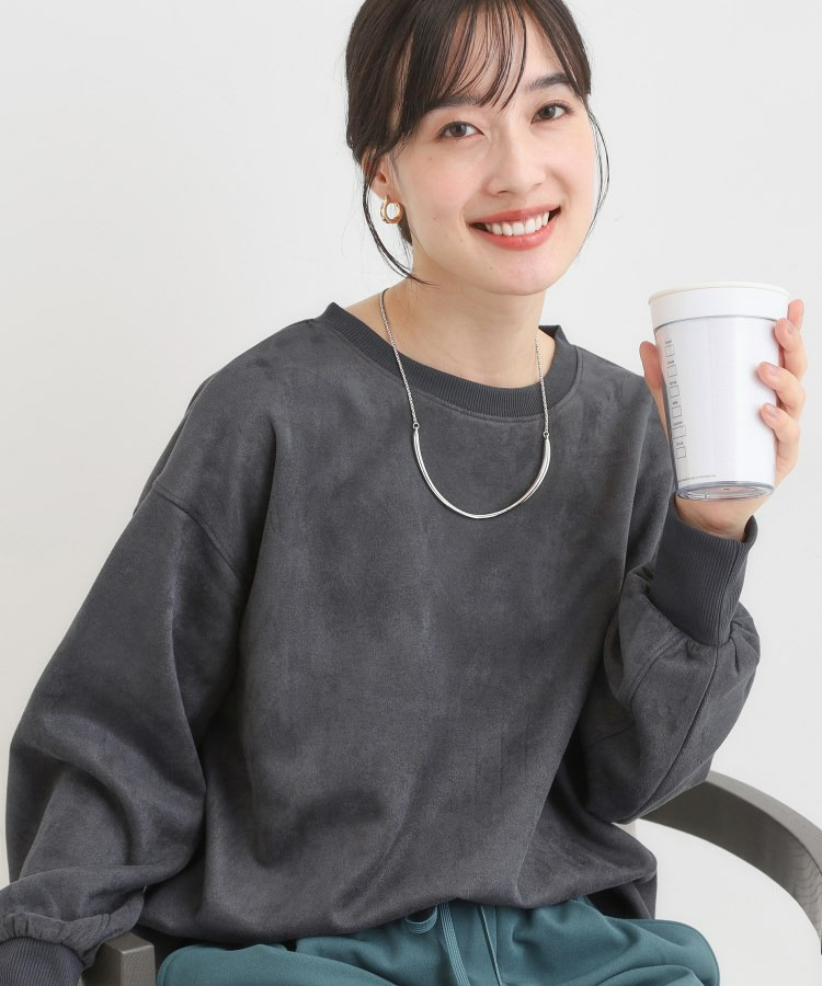 【S-LL】なめらかタッチが癖になる スエード調トップス1