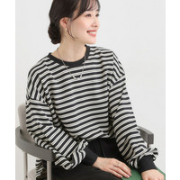 【S-LL/洗濯機可】マルチボーダー ミニ裏毛トップス