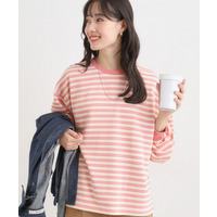 【S-LL/洗濯機可】マルチボーダー ミニ裏毛トップス