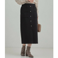 【S-LL】すらりときれい見え ベイカー風ナロースカート【SHOO WARM】