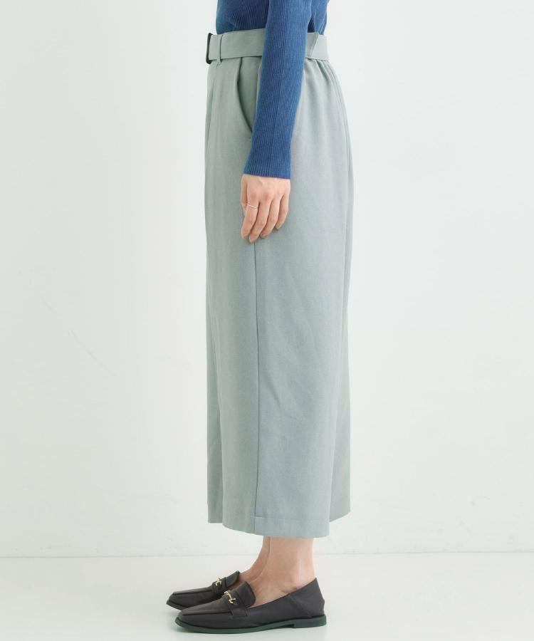 【着丈選べる/S-LL】大人のきれいめスタイルに ベルト付きワイドパンツ26