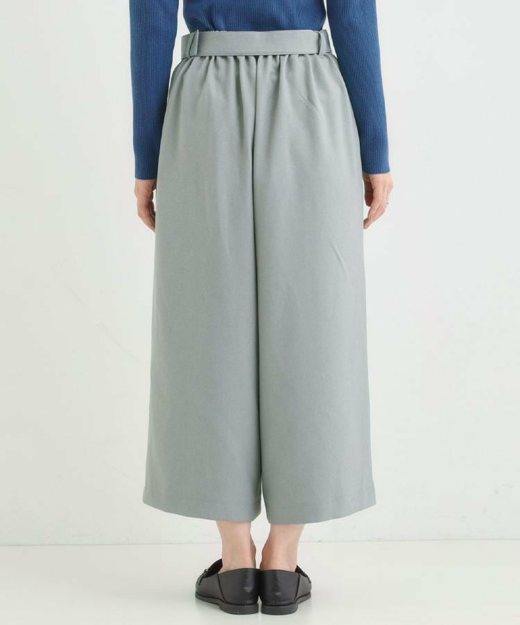 【着丈選べる/S-LL】大人のきれいめスタイルに ベルト付きワイドパンツ28