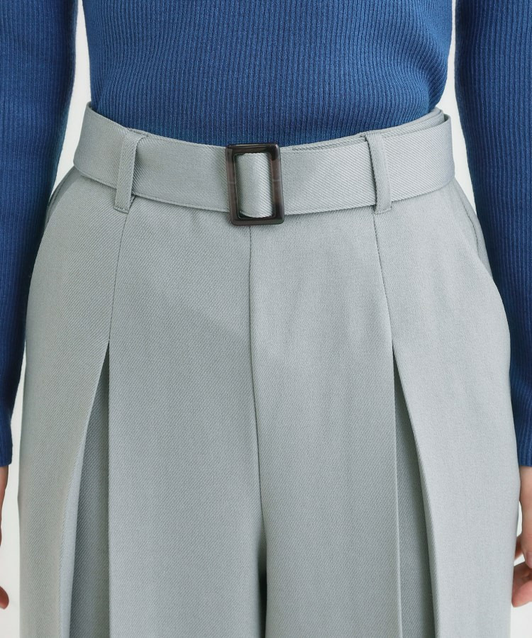 【着丈選べる/S-LL】大人のきれいめスタイルに ベルト付きワイドパンツ29