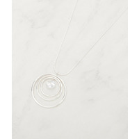 ビッグゆれるダイヤ調パーツスライダーネックレス