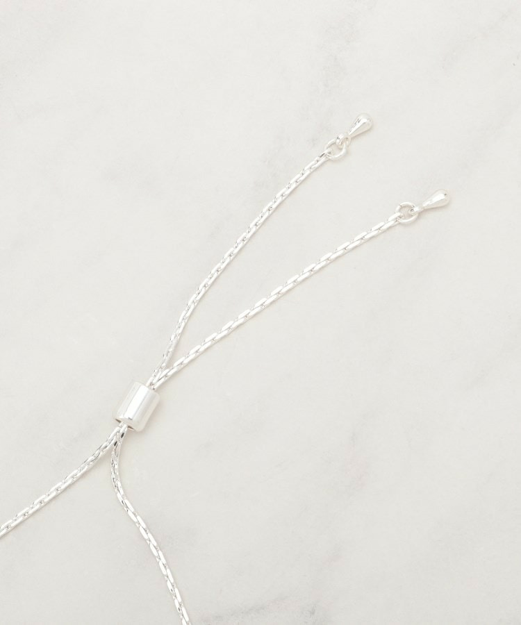 ビッグゆれるダイヤ調パーツスライダーネックレス4