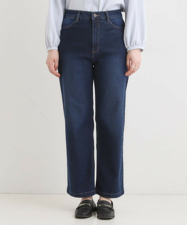 【SHOO WARM】裏微起毛ストレートデニムパンツ10