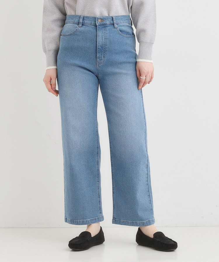 【SHOO WARM】裏微起毛ストレートデニムパンツ2