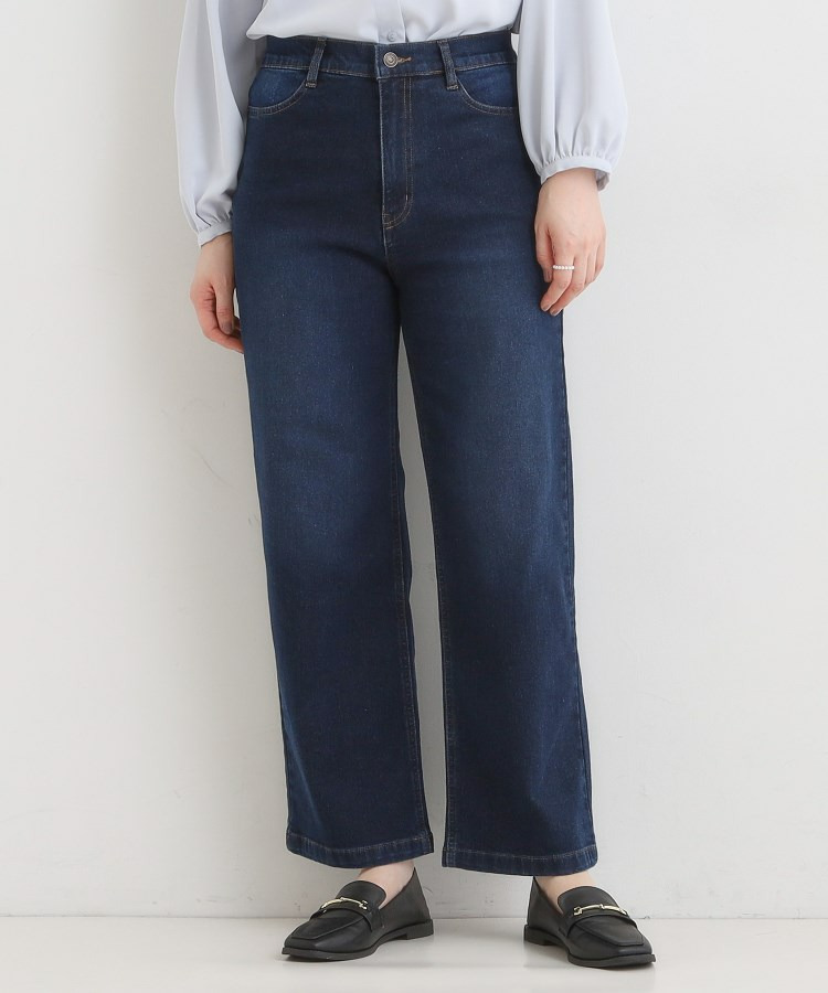 【SHOO WARM】裏微起毛ストレートデニムパンツ1