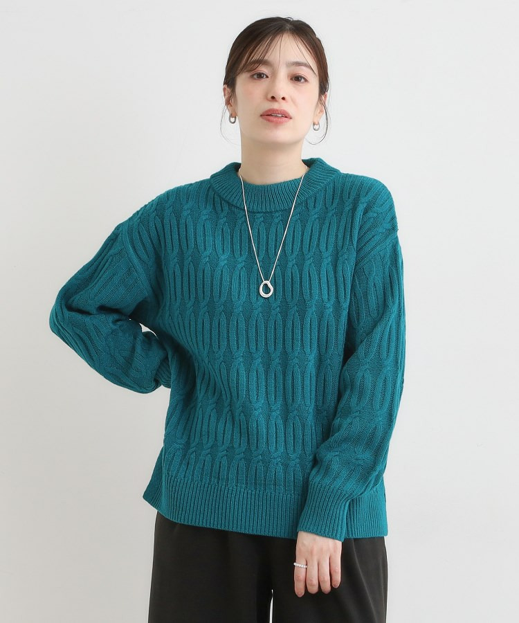 【洗える/毛玉レス】シンプルケーブル柄ニット10