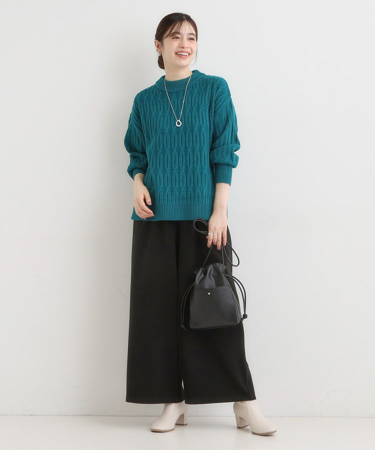 【洗える/毛玉レス】シンプルケーブル柄ニット12