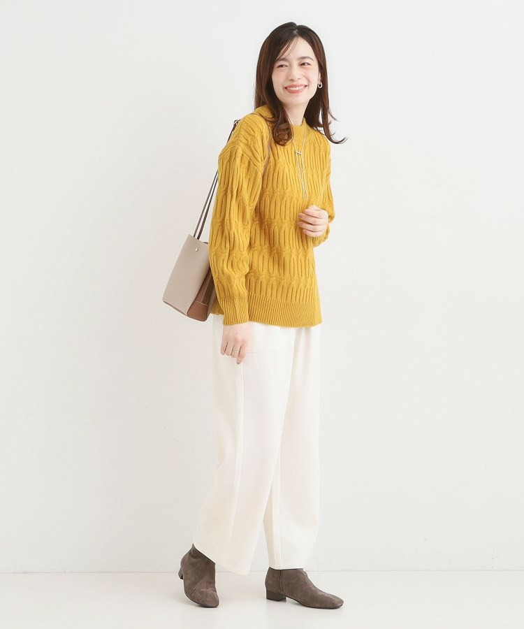 【洗える/毛玉レス】シンプルケーブル柄ニット16