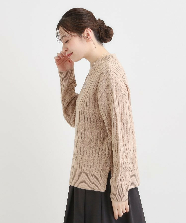 【洗える/毛玉レス】シンプルケーブル柄ニット19