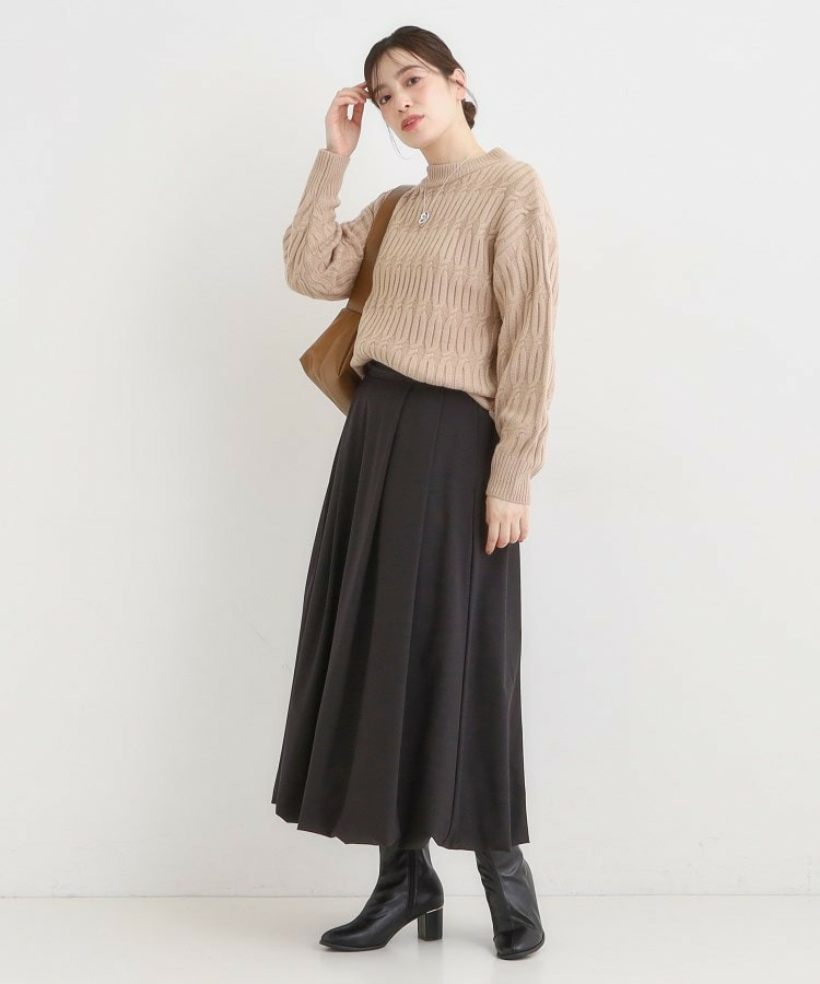 【洗える/毛玉レス】シンプルケーブル柄ニット20