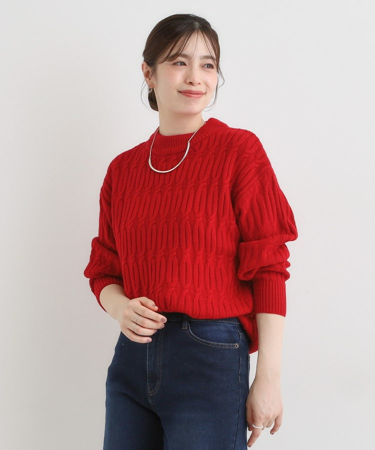 【洗える/毛玉レス】シンプルケーブル柄ニット23