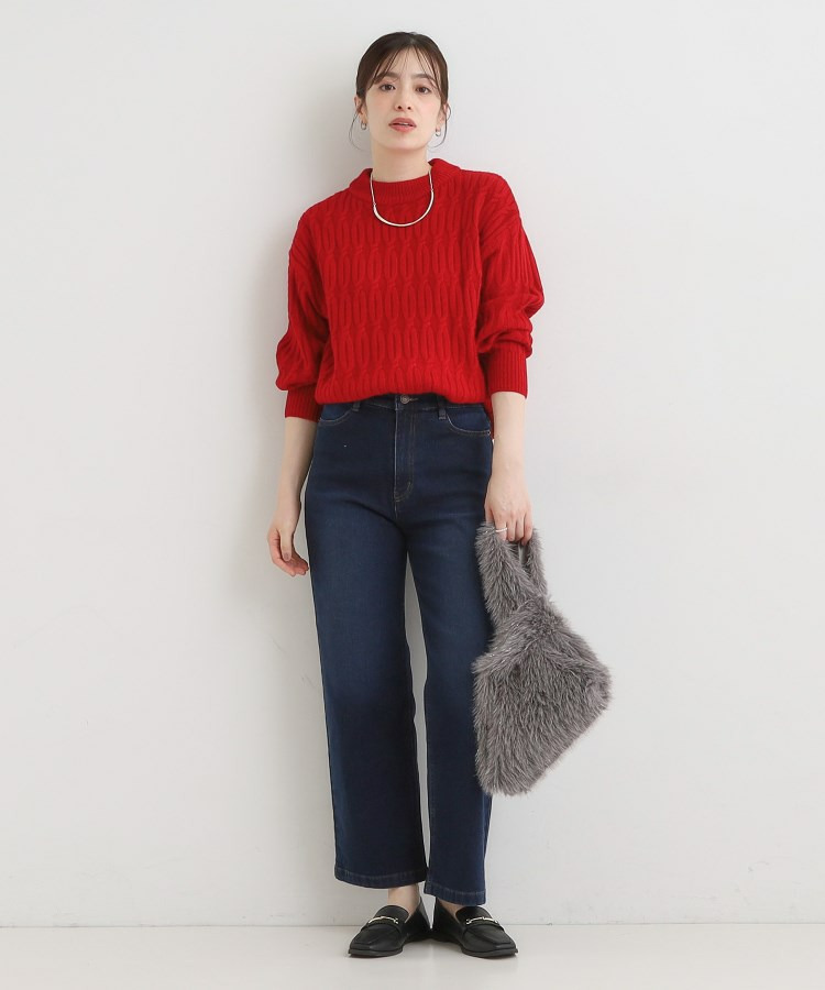 【洗える/毛玉レス】シンプルケーブル柄ニット24