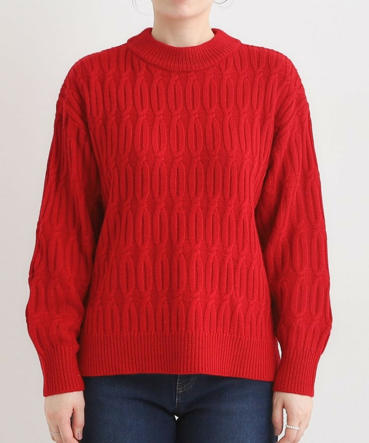 【洗える/毛玉レス】シンプルケーブル柄ニット26